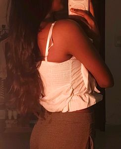 Cream Bow Front Crop Top