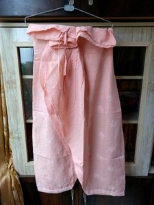 Peach colored Embroidered Kurta + Patiala Salwar