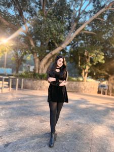 Elegant Black Velvet Dresss only