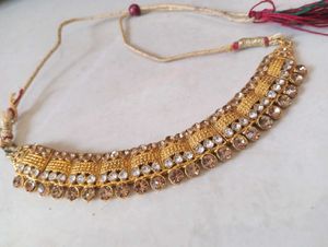 Elegant Gold-toned Choker Necklace
