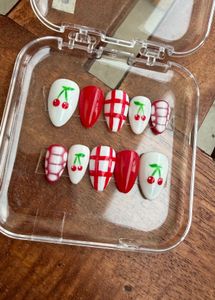 Cherry Press-On Nails