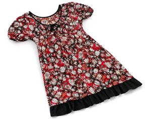 Floral Print Boho Top with Tie Neck
