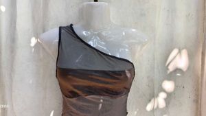 Sheer One-Shoulder Top