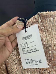 Sparkly Sequin Rose Gold Knee Length Dress