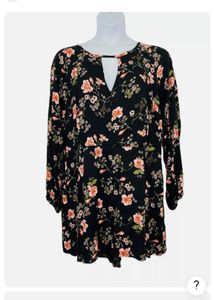 Forever 21 Floral Rayon Romper Short