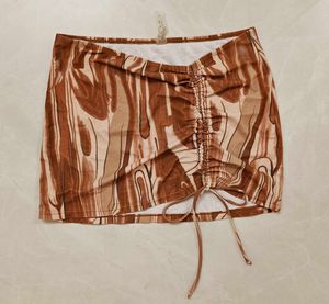 brown micro mini skirt