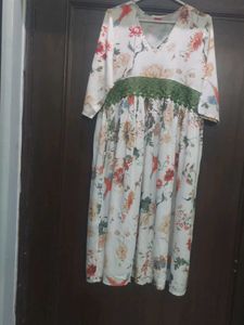 Gosriki Women's Floral Print Anarkali Kurta