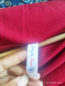 Chic Ruched Red Top