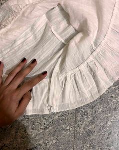 White Ruffle Lolita Style Top