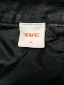 URBANIC HEAVY DISTRESSED BOOTCUT BLACK JEANS