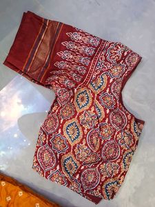 Vibrant Orange &amp; Red Bandhani Lehenga Choli Set