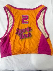 Vibrant Orange Sports Bra Top