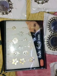 9 earings Assorted Mirror Work Earrings Set
