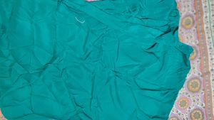 Embroidered Teal Kurta Set with Palazzo(bust32-34)