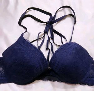 Navy Lace Bra