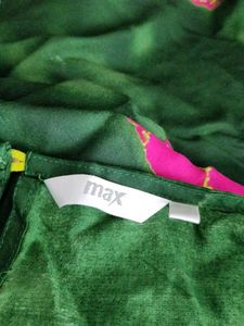 Green Tie And Dye Print Dress (Women's)