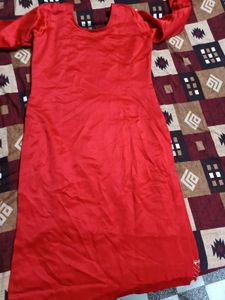 Red Kurta Set with Intricate Embroidery
