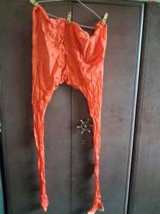 Elegant Orange Anarkali Suit Set