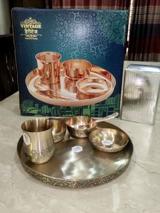 🍽️🪙😍 Rajwadi Kansa/ Kansi Dinner Set Pure Kansa