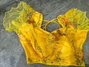 Vibrant Yellow Floral Blouse