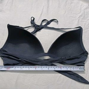 ⭐ Black Halter Neck Bikini Top