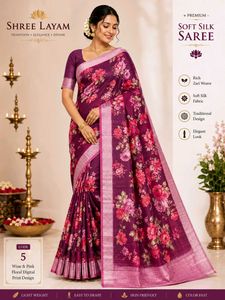 Beautiful Floral Print Saree