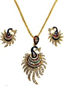 Peacock Design jewellery set with Maangtika