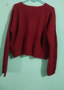 Forever 21 Chunky Knit Red Sweater