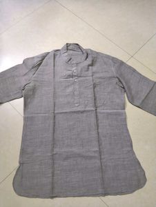 Men's Grey Kurta with White Pants