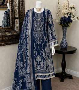 Elegant Navy Blue Printed Kurta