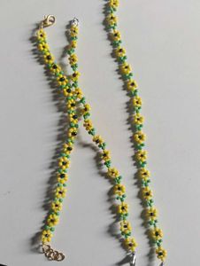 Sunflower Beaded Mask Chain