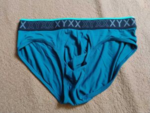 Stylish Teal Briefs with Logo Waistband