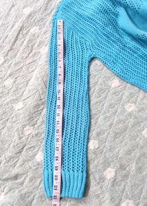 Full Sleeves Cute Blue Heart Sweater 💙