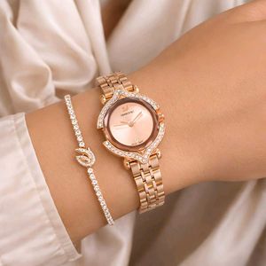 Swarovski Rose Gold Crystal Watch