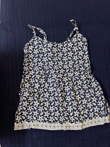 Women's Navy Floral Print Romper