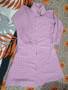 Chic Pink shirt style frock