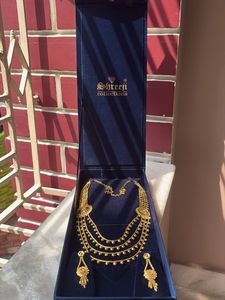 Exquisite Gold Necklace and Earring Set (Lohori)