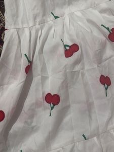 Cute Cherry Print Skirt
