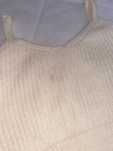 Cream Knitted Top