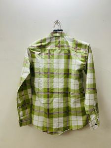 Men's Green Plaid Long Sleeve Shirt