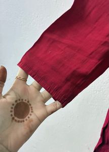 Maroon Kurta with Mirror Work