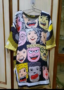 Unique Face Print Kurta