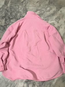 Pink Oversized Shirt &amp; Wide Leg Pants Set