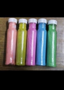 5 Bottle Rangoli Colors Powder Set For Diwali