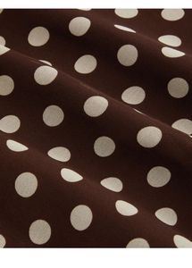 Brown Midi Polka Dot Skirt