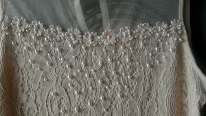 Gorgeous Beige lace and beadwork dress