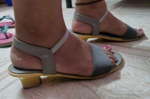 Elegant Gray Women's Sandals_rs.250
