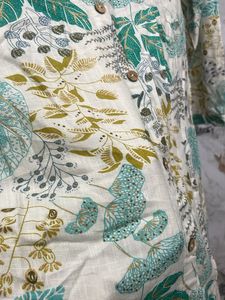 Green Floral Print Kurta