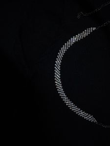 shimmering silver-tone rhinestone choker necklace