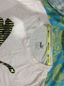 Puma White Graphic T-Shirt